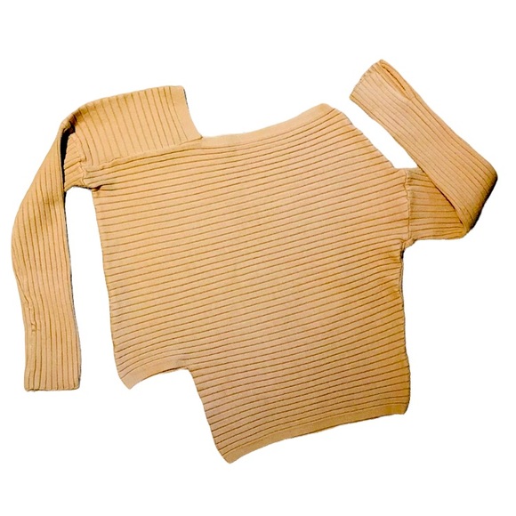 Asymmetrical Ribbed Pullover - Picture 1 of 5